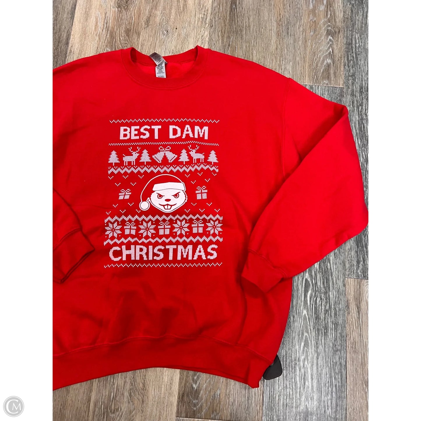 Sweatshirt Crewneck By Gildan In Red, Size: M