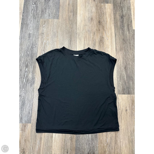 Athletic Top Short Sleeve By Varley In Black, Size: L