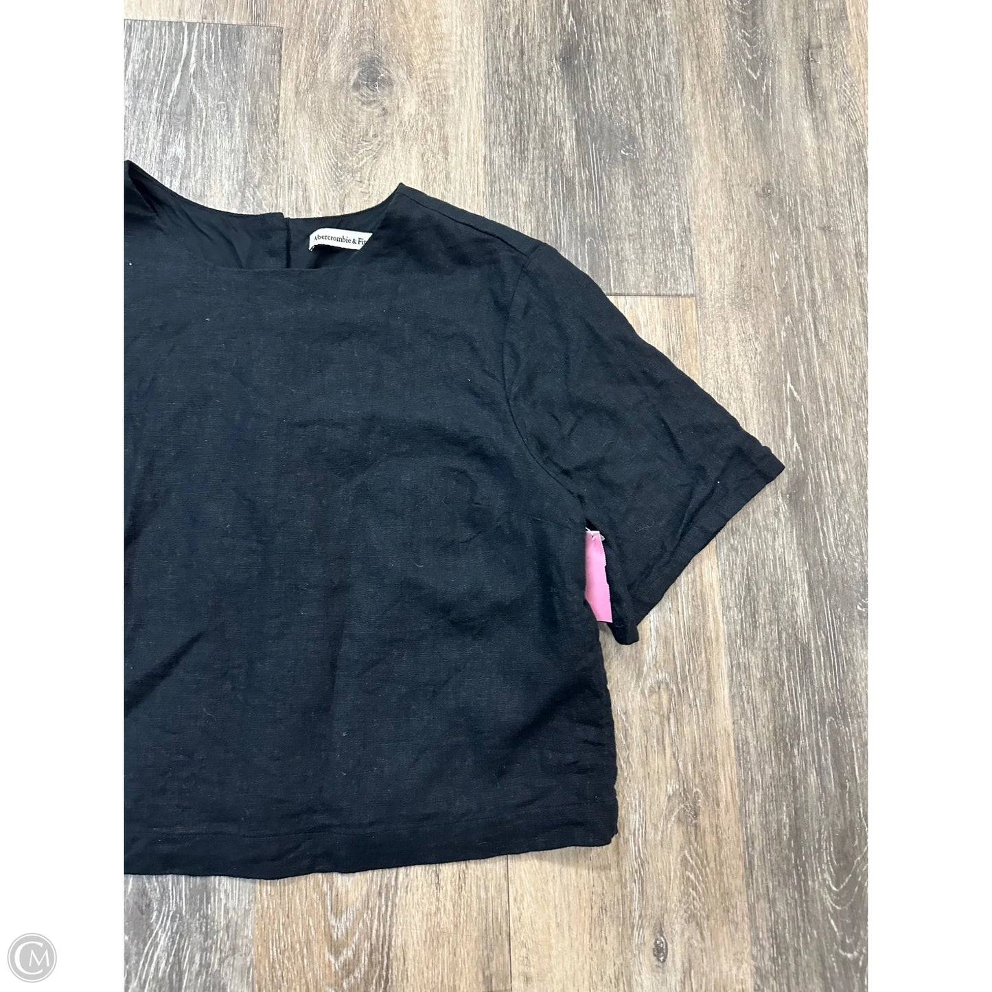 Top Short Sleeve By Abercrombie And Fitch In Black, Size: S
