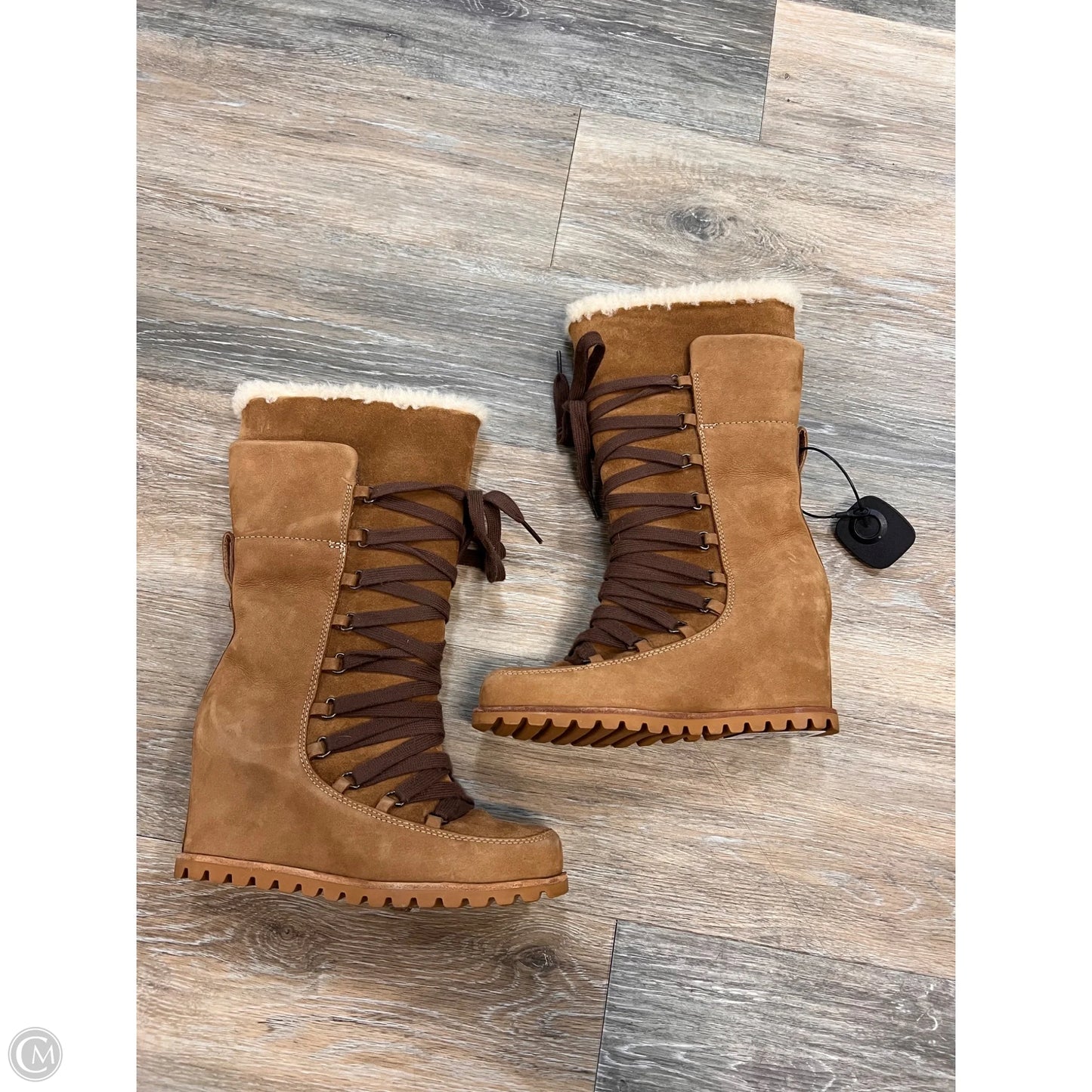 Boots Mid-calf Heels By Ugg In Tan, Size: 6