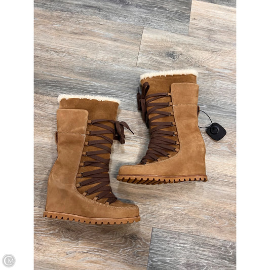 Boots Mid-calf Heels By Ugg In Tan, Size: 6
