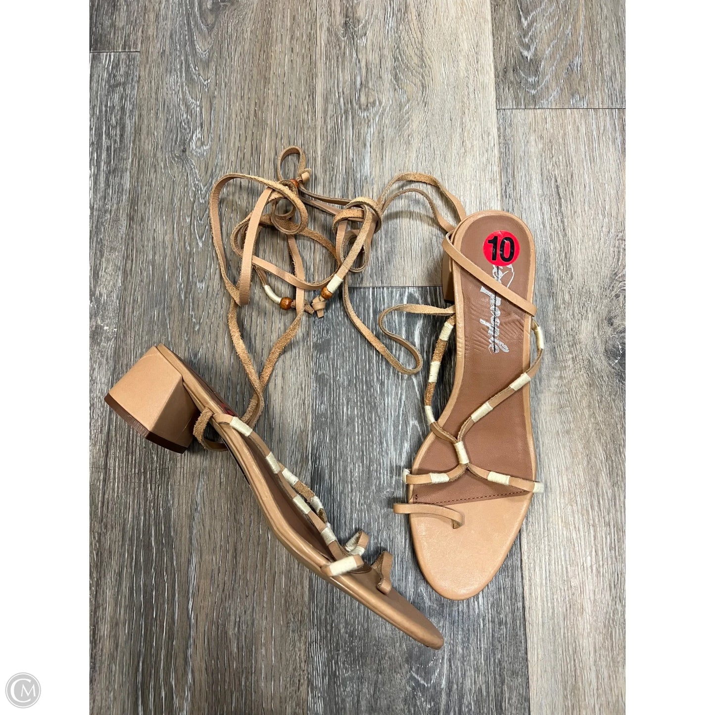 Sandals Heels Block By Free People In Tan, Size: 10