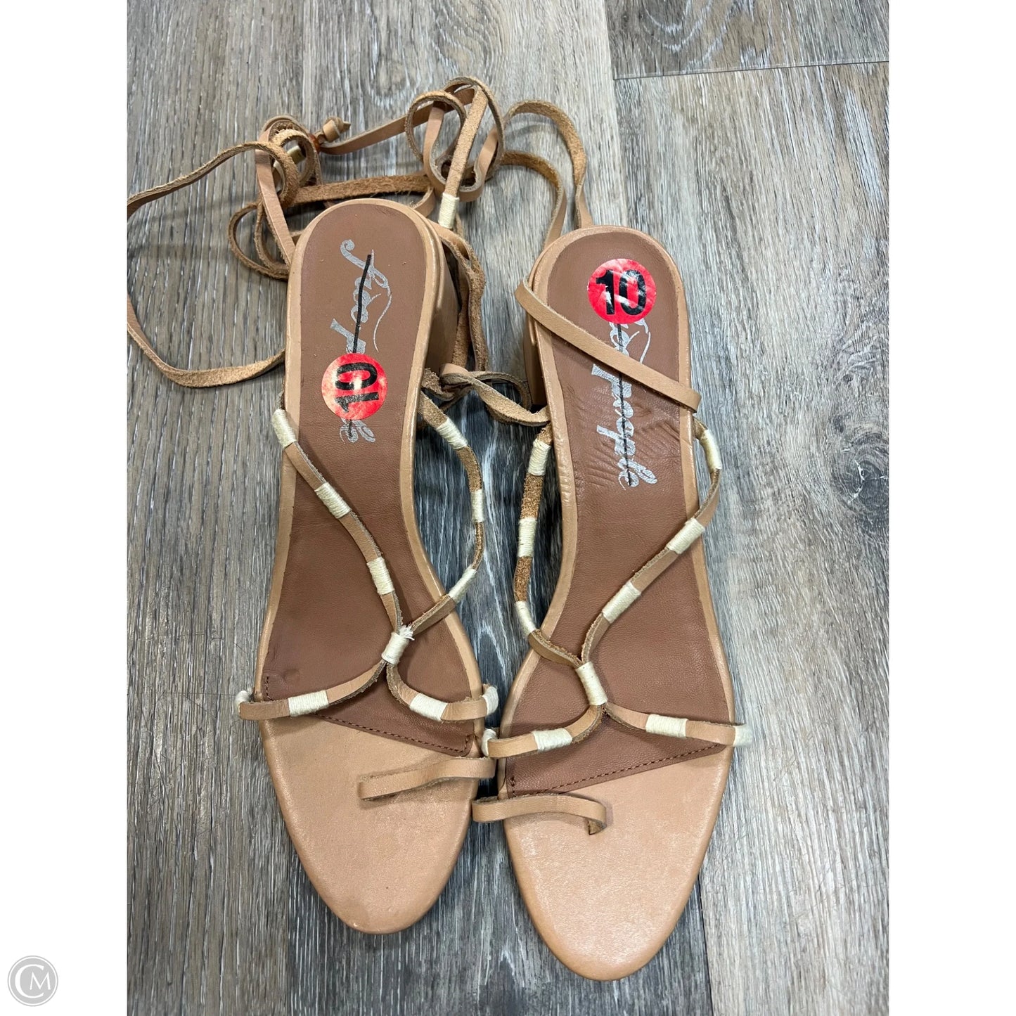 Sandals Heels Block By Free People In Tan, Size: 10