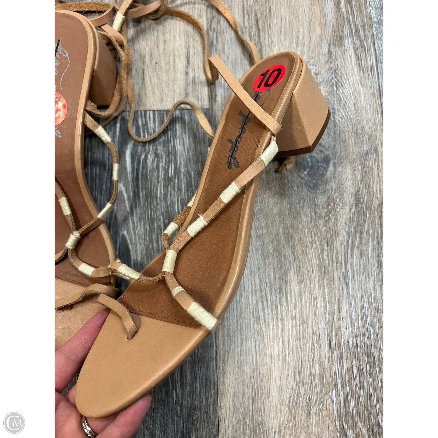 Sandals Heels Block By Free People In Tan, Size: 10