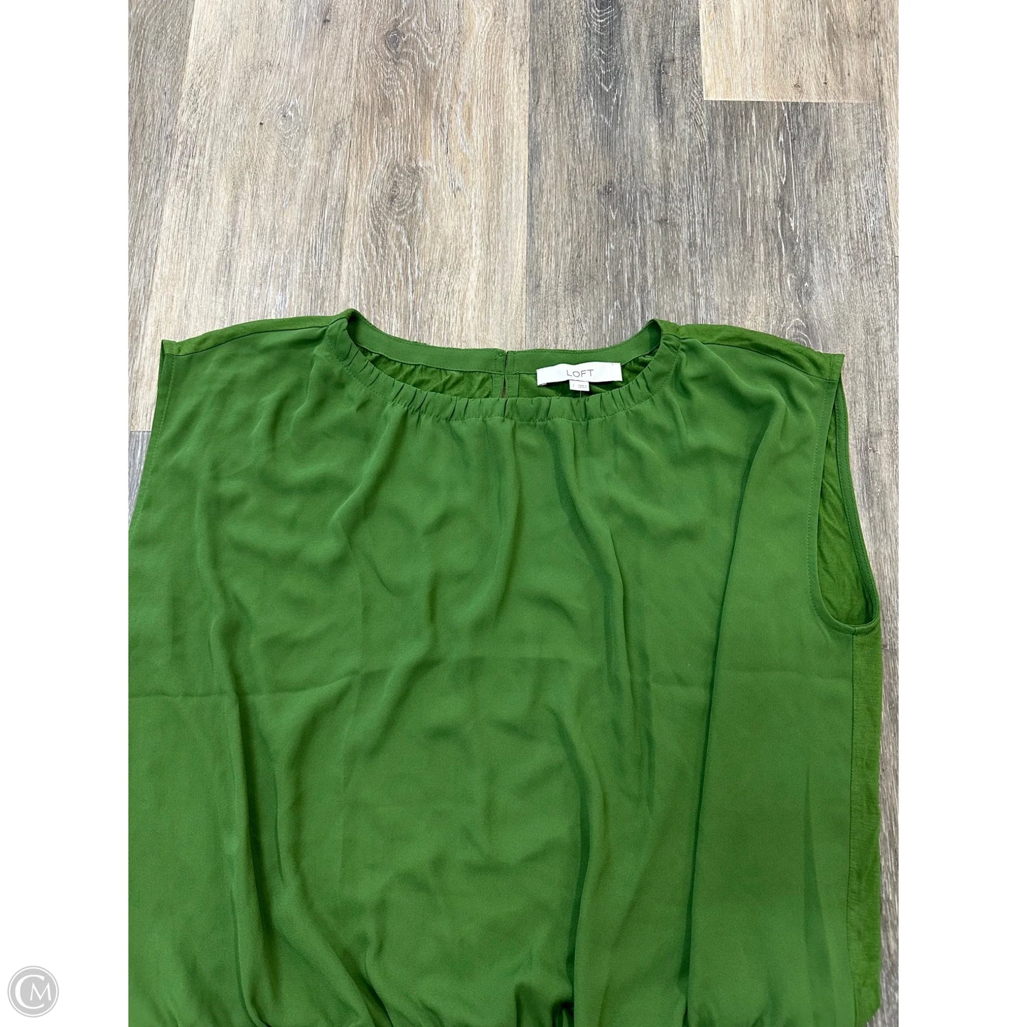 Top Short Sleeve By Loft In Green, Size: L