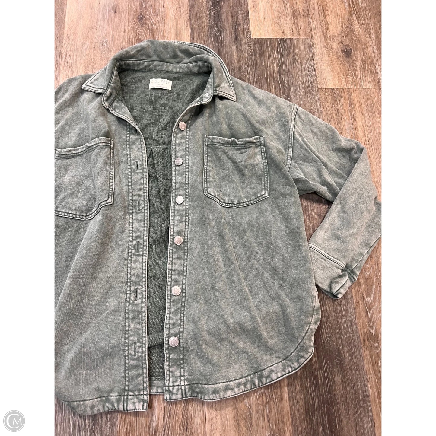 Jacket Shirt By Z Supply In Green , Size: M