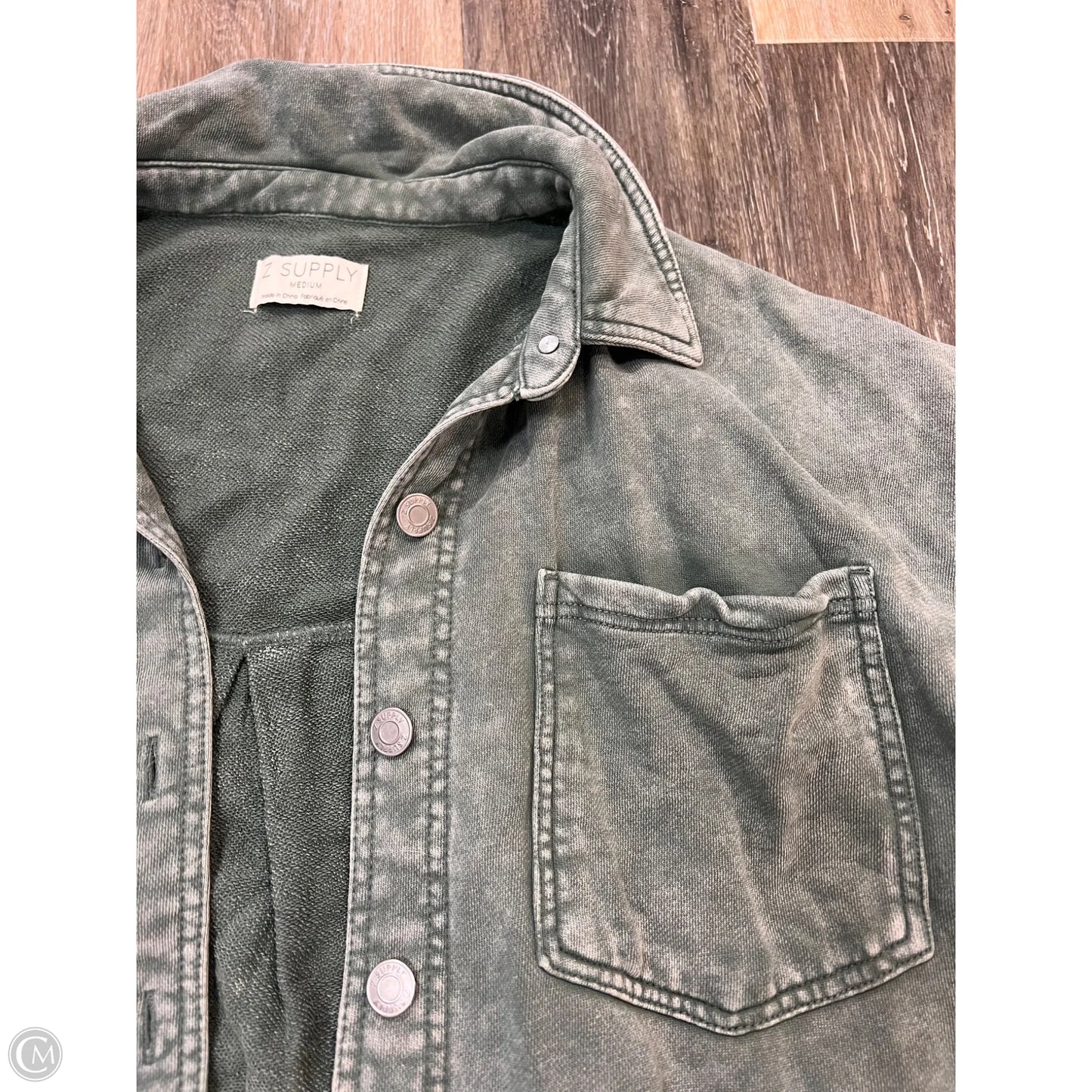 Jacket Shirt By Z Supply In Green , Size: M