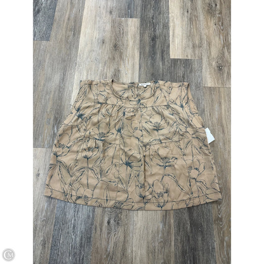 Top Short Sleeve By Wishlist In Brown, Size: L