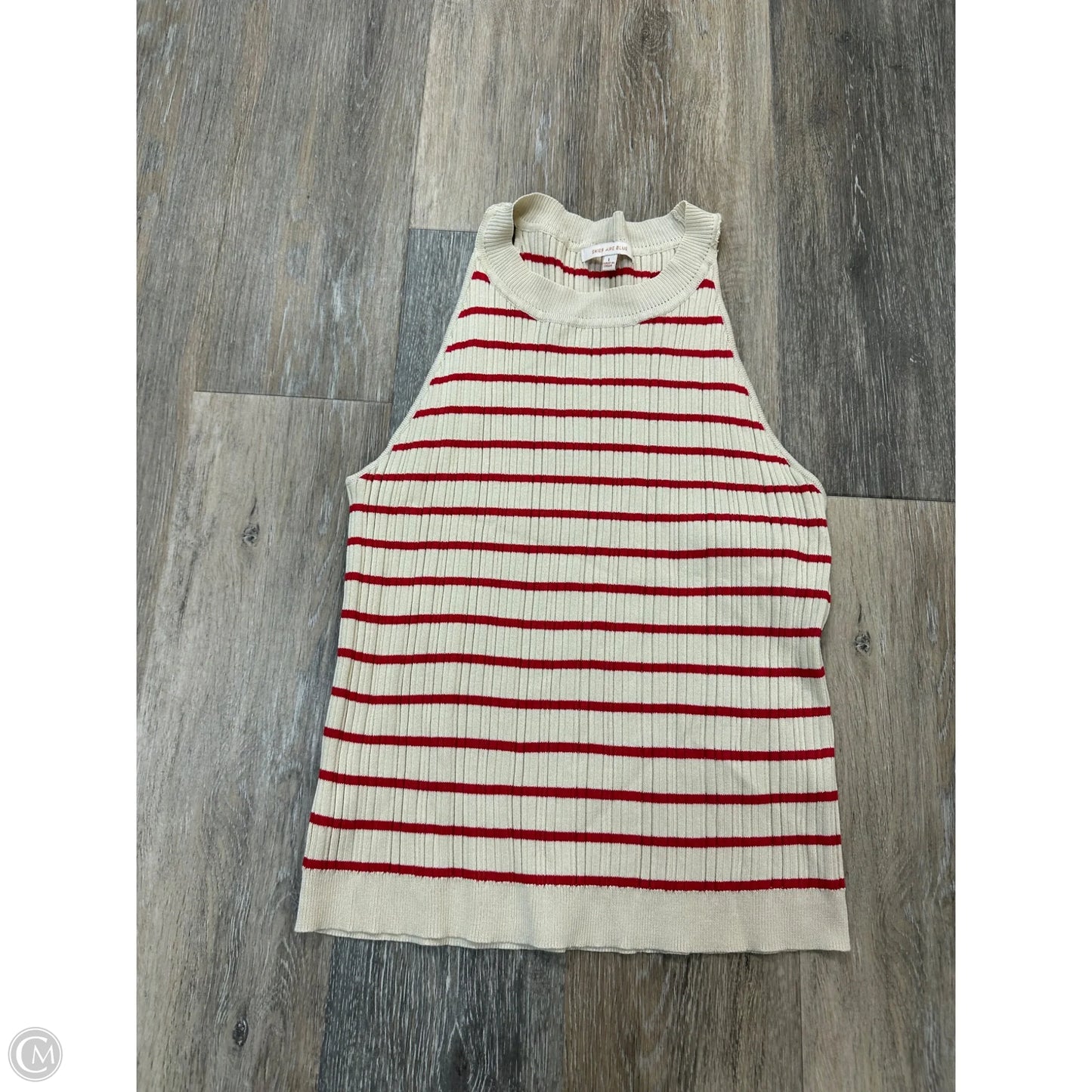 Tank Top By Skies Are Blue In Striped Pattern, Size: L
