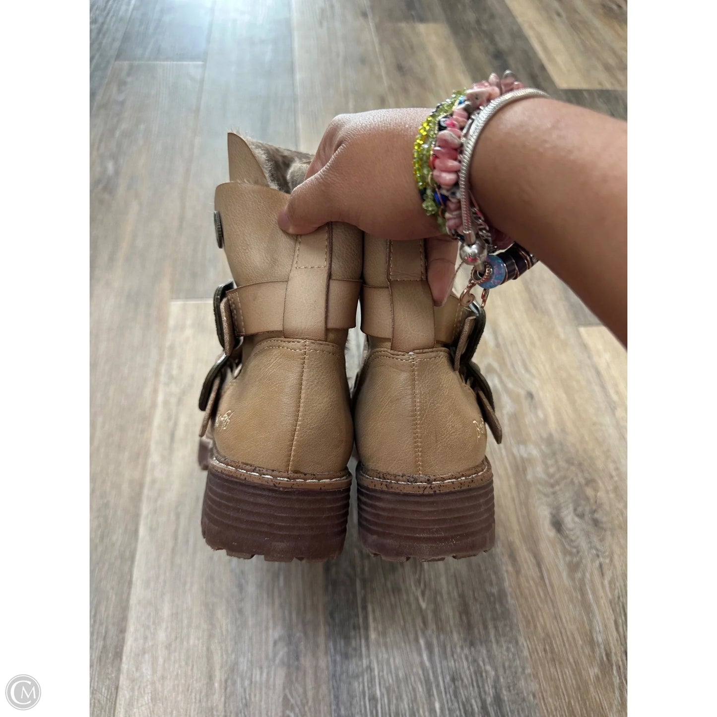 Boots Ankle Heels By Blowfish In Brown, Size: 10