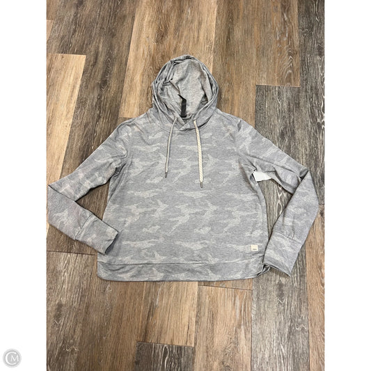 Athletic Top Long Sleeve Hoodie By Vuori In Grey, Size: S