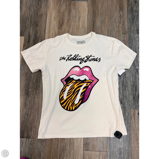 Top Short Sleeve By Rolling Stones In Cream, Size: S
