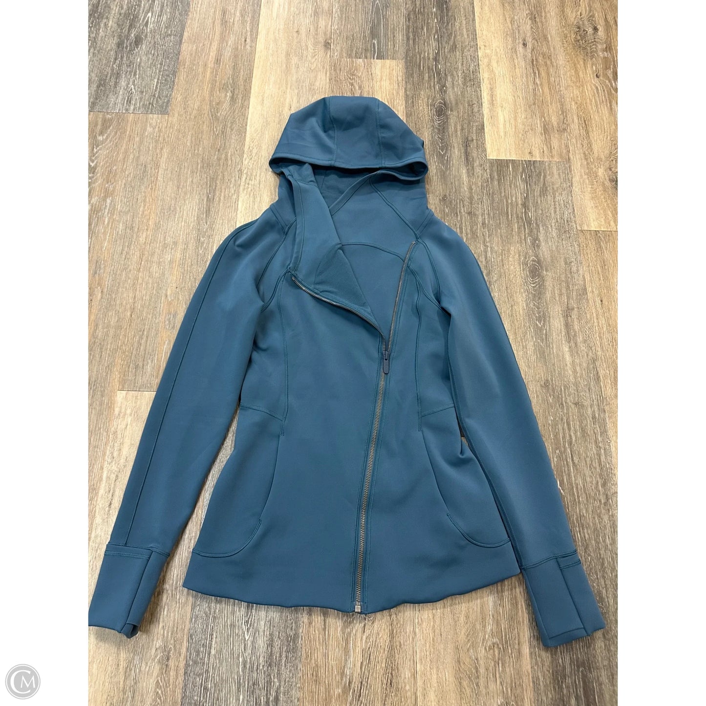 Athletic Sweatshirt Hoodie By Lululemon In Blue, Size: 4