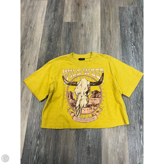 -Top Short Sleeve By Zutter In Yellow, Size: M