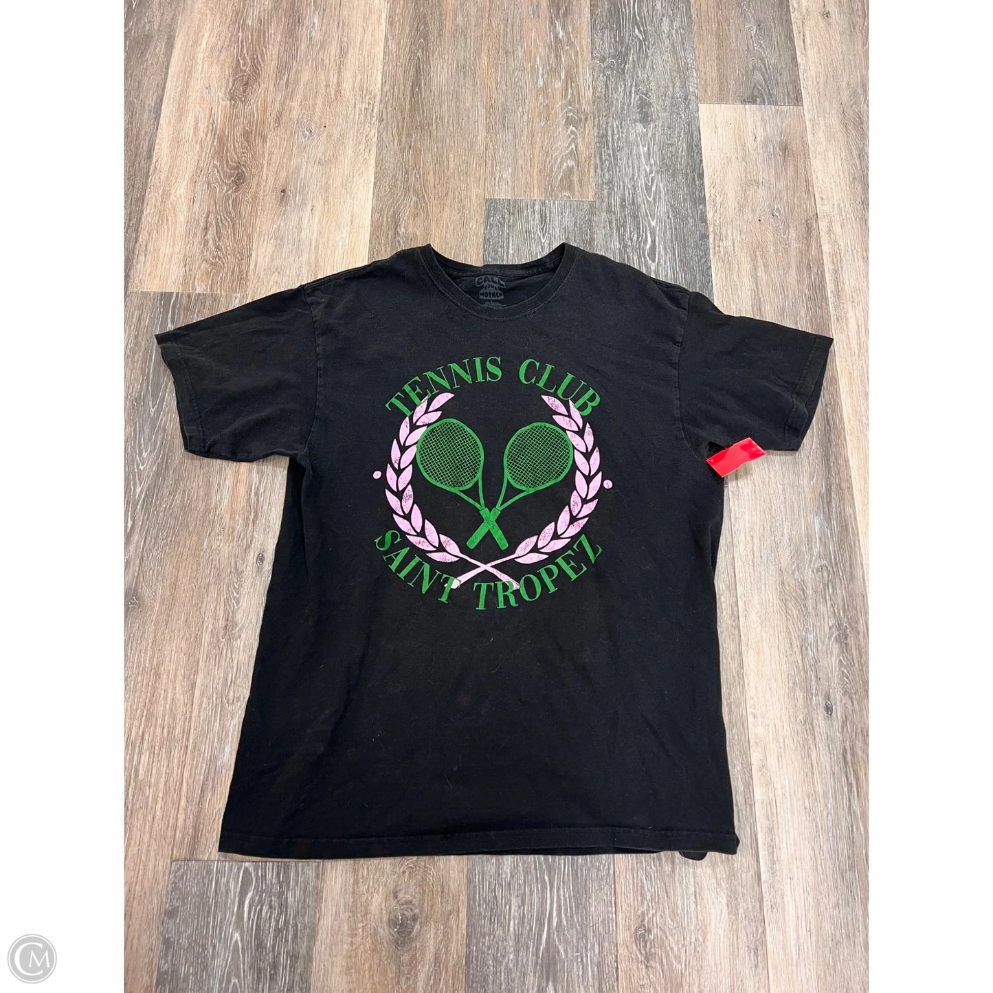 Top Short Sleeve By Call Your Mother In Black, Size: L