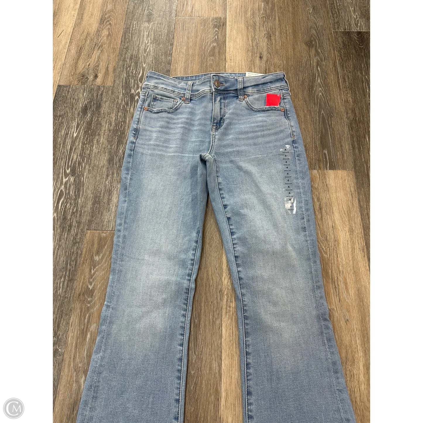 Jeans Boot Cut By American Eagle In Blue Denim, Size: 4