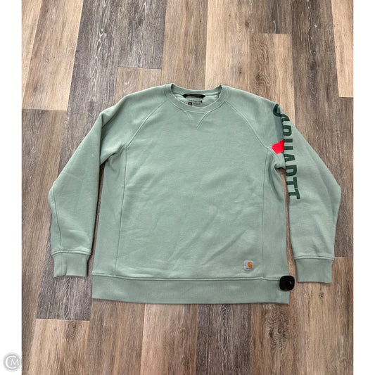 Sweatshirt Crewneck By Carhartt In Green, Size: Xl
