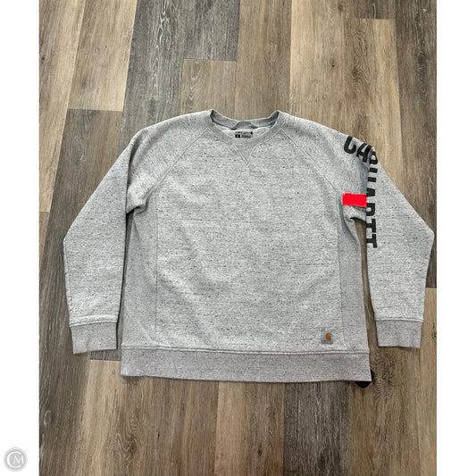 Sweatshirt Crewneck By Carhartt In Grey, Size: Xl