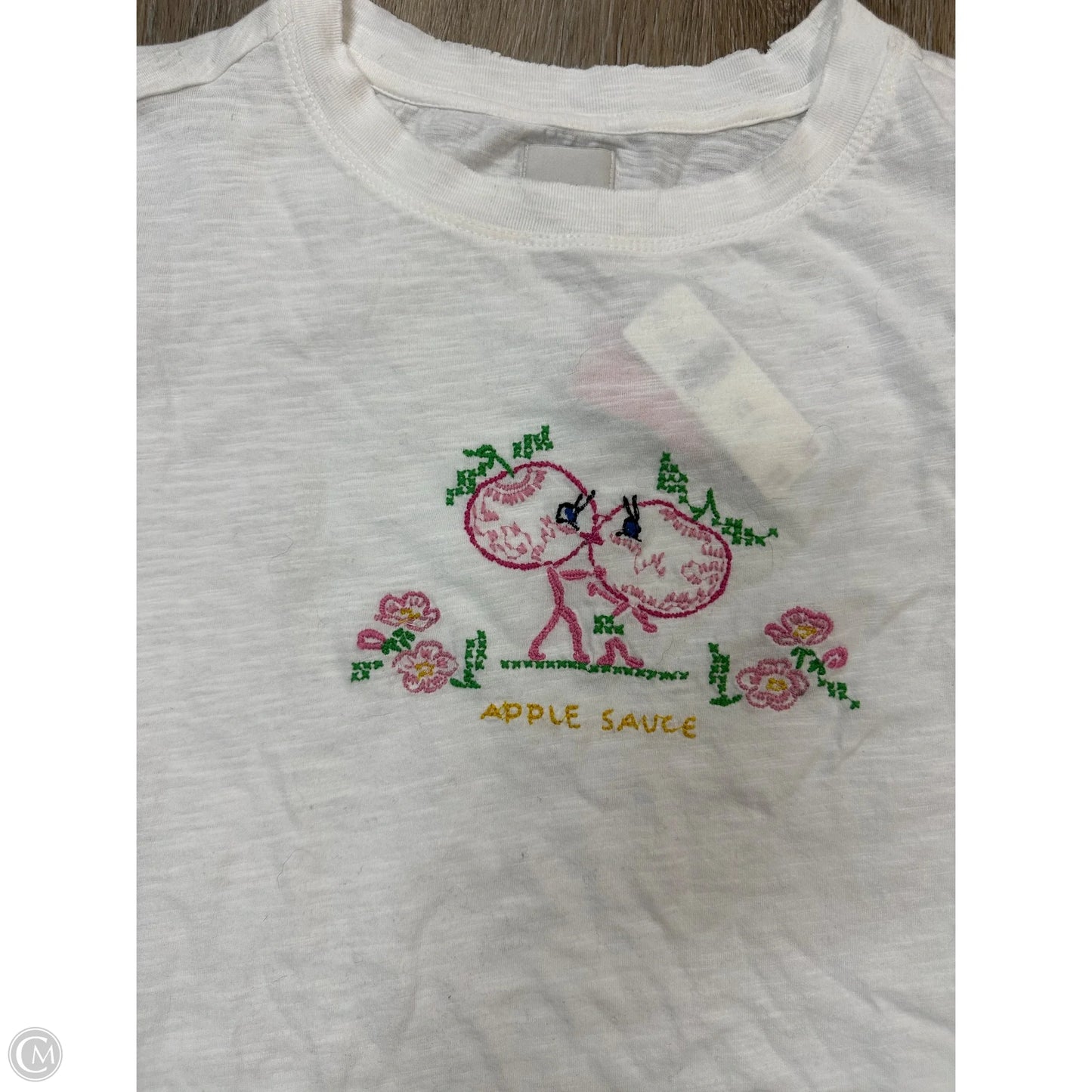 Top Short Sleeve By Maeve In White, Size: 1x