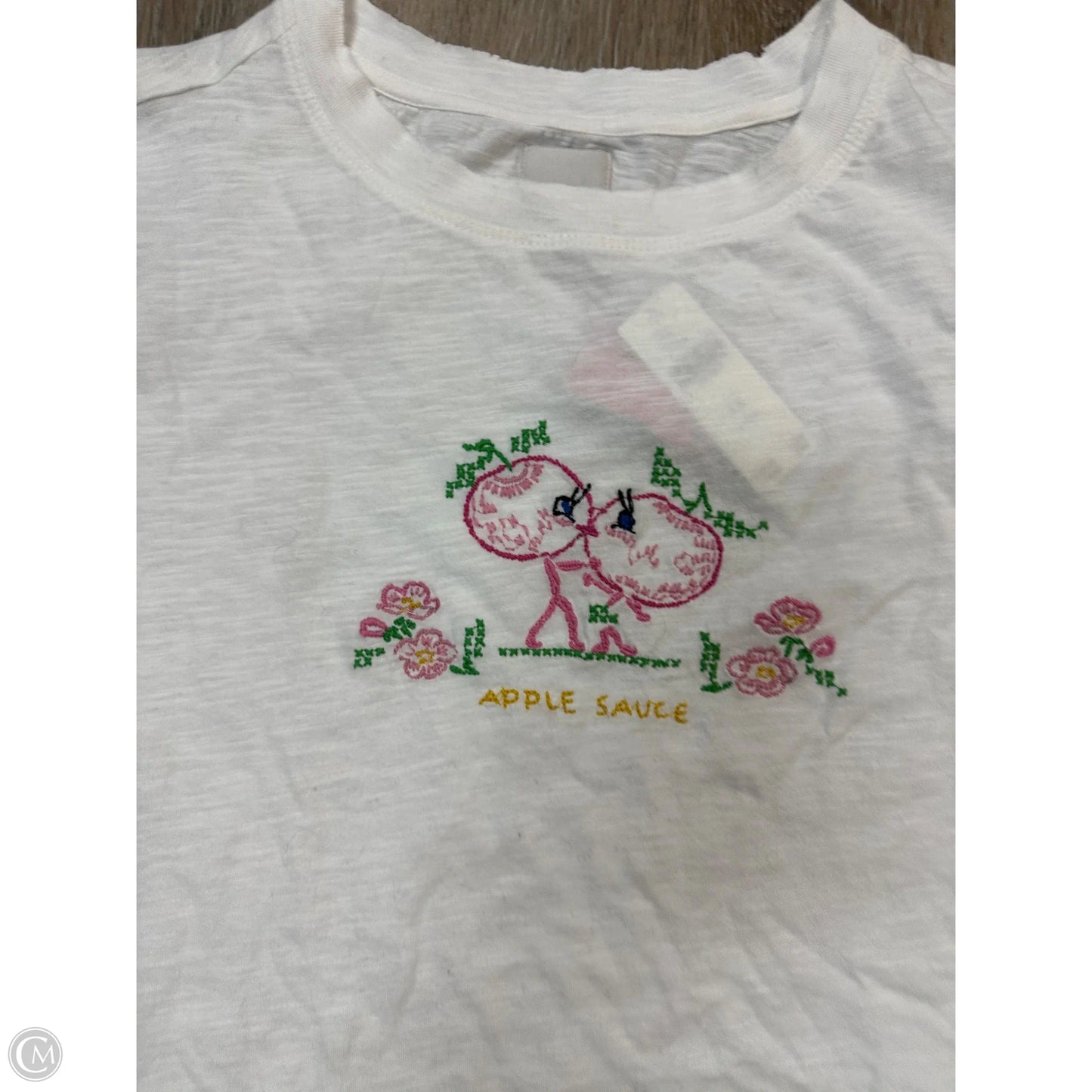 Top Short Sleeve By Maeve In White, Size: 1x