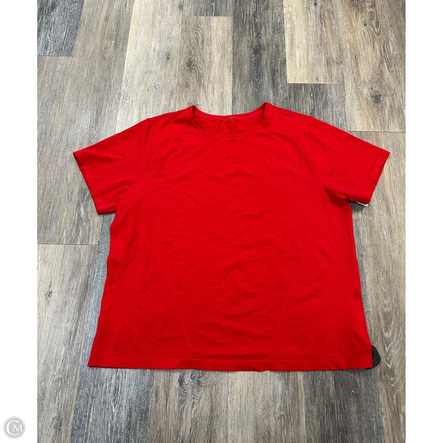 Athletic Top Short Sleeve By Fabletics In Red, Size: 2x
