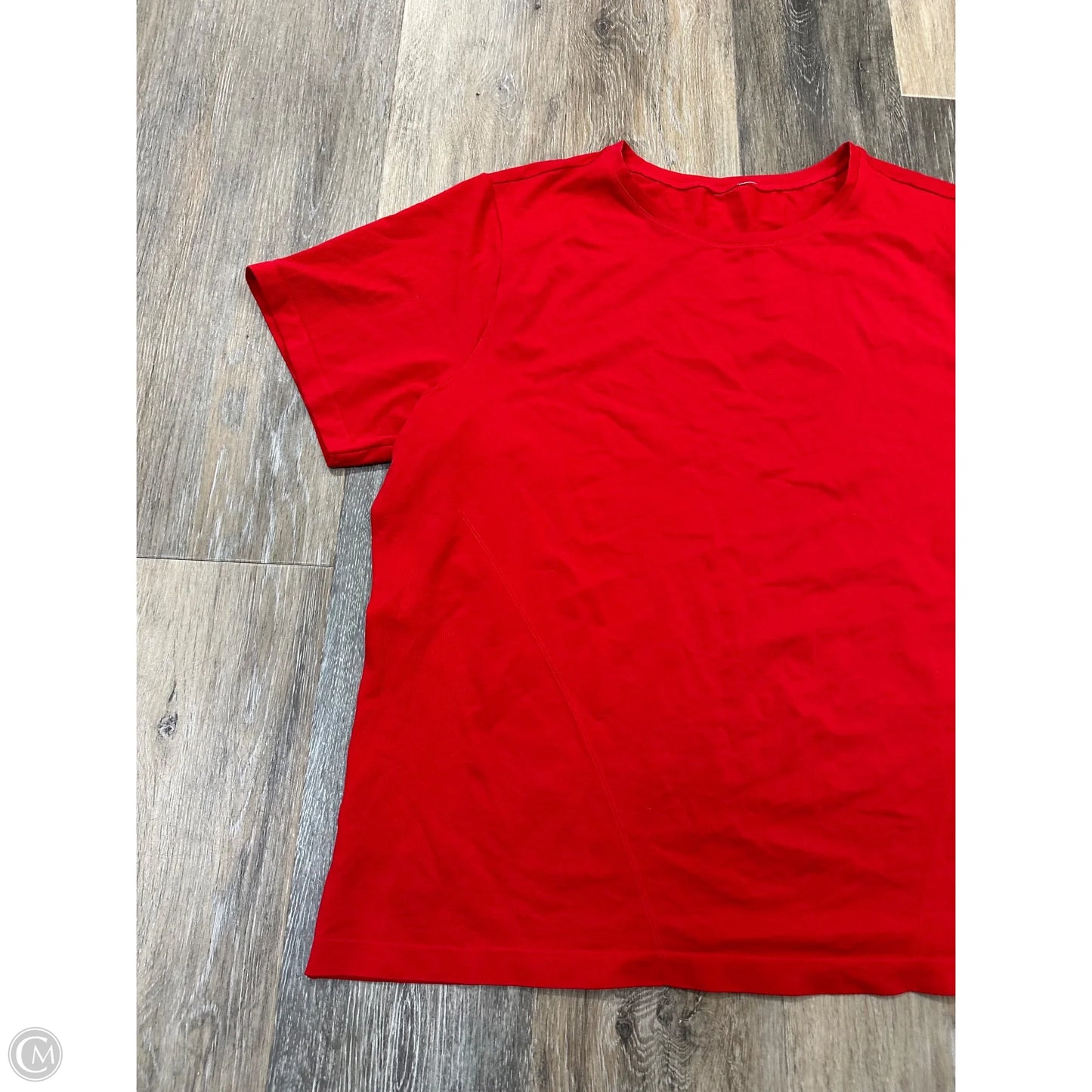 Athletic Top Short Sleeve By Fabletics In Red, Size: 2x