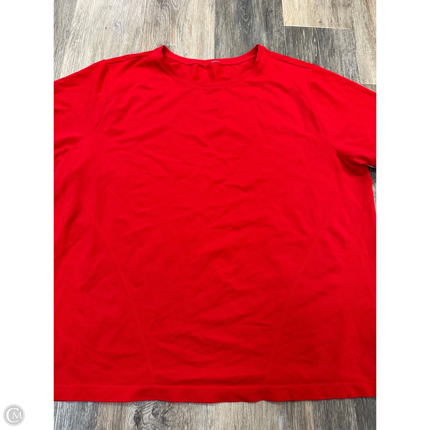 Athletic Top Short Sleeve By Fabletics In Red, Size: 2x
