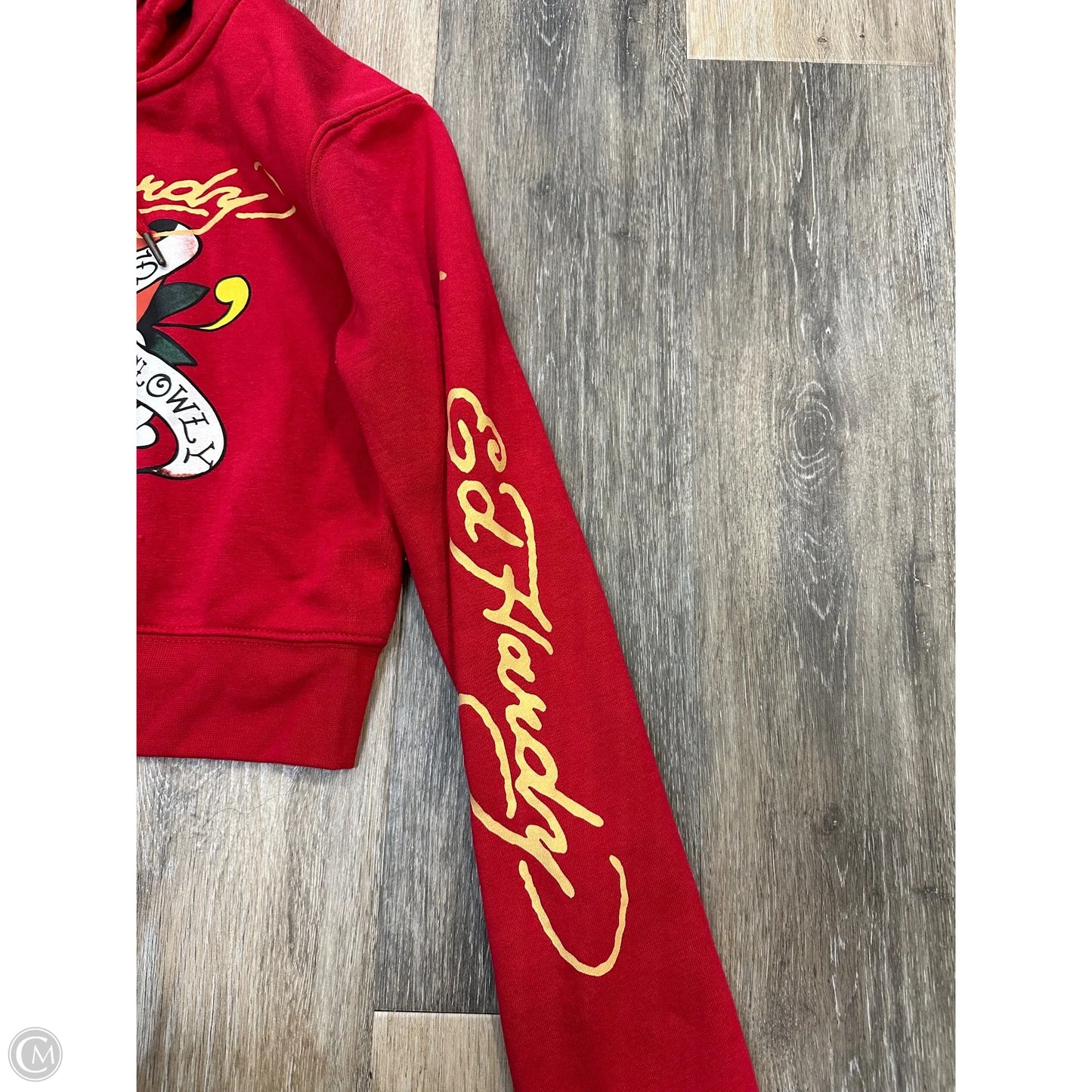 Sweatshirt Hoodie By Ed Hardy In Red, Size: L