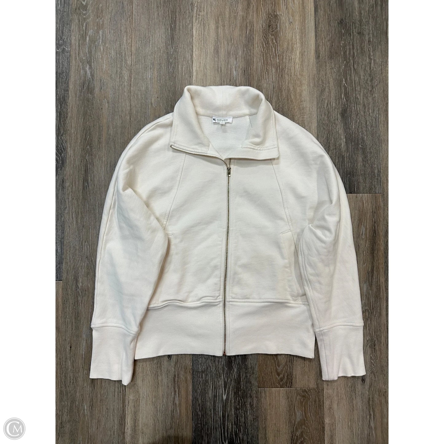 Athletic Sweatshirt Collar By Haven In White, Size: M