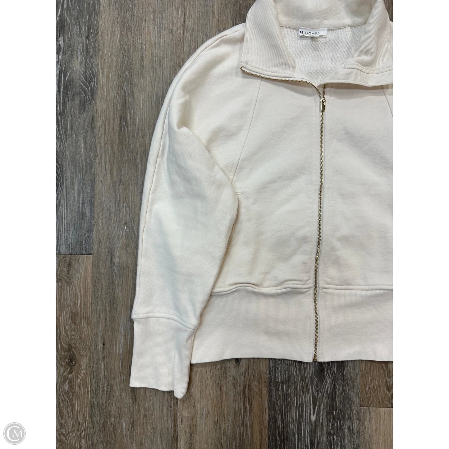 Athletic Sweatshirt Collar By Haven In White, Size: M