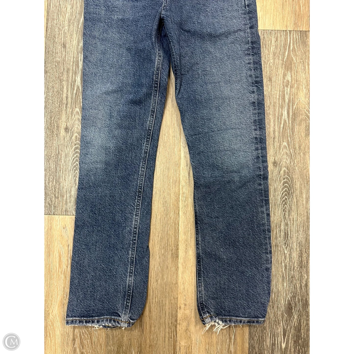 Jeans Straight By Agolde In Blue Denim, Size: 0