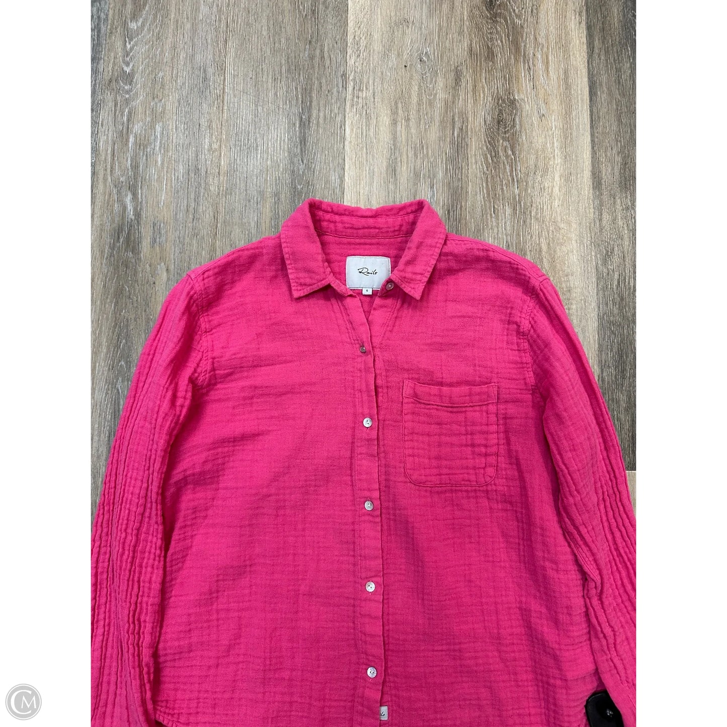 Blouse Long Sleeve By Rails In Pink, Size: S