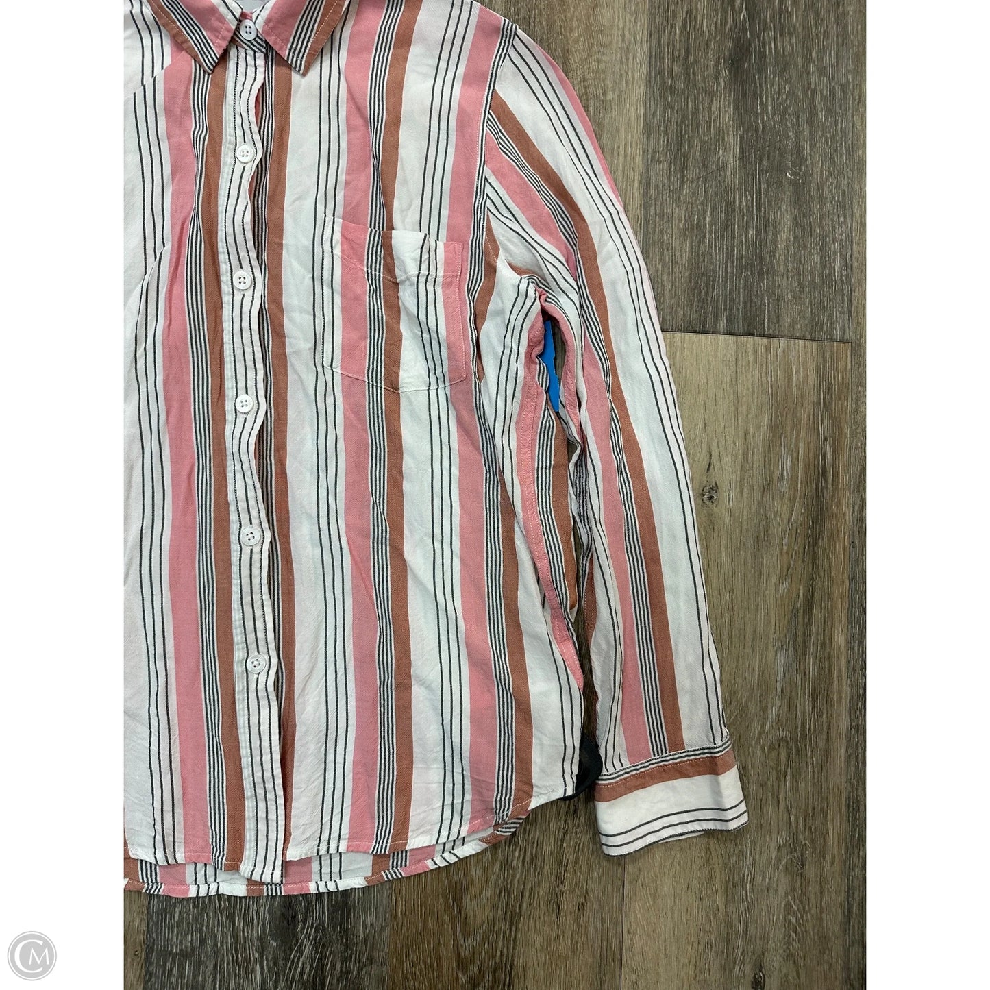 Blouse Long Sleeve By Rails In Striped Pattern, Size: S