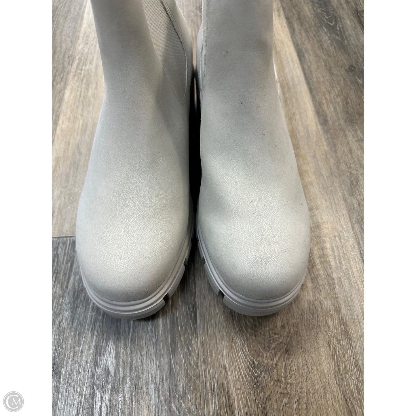 Boots Ankle Heels By Mia In Grey, Size: 8.5
