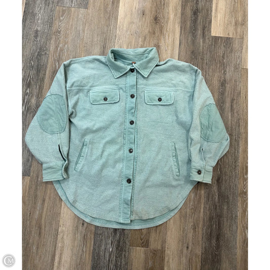 Jacket Shirt By Free People In Teal, Size: S
