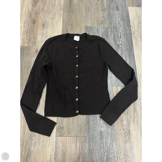 Blouse Long Sleeve By H&m In Brown, Size: M