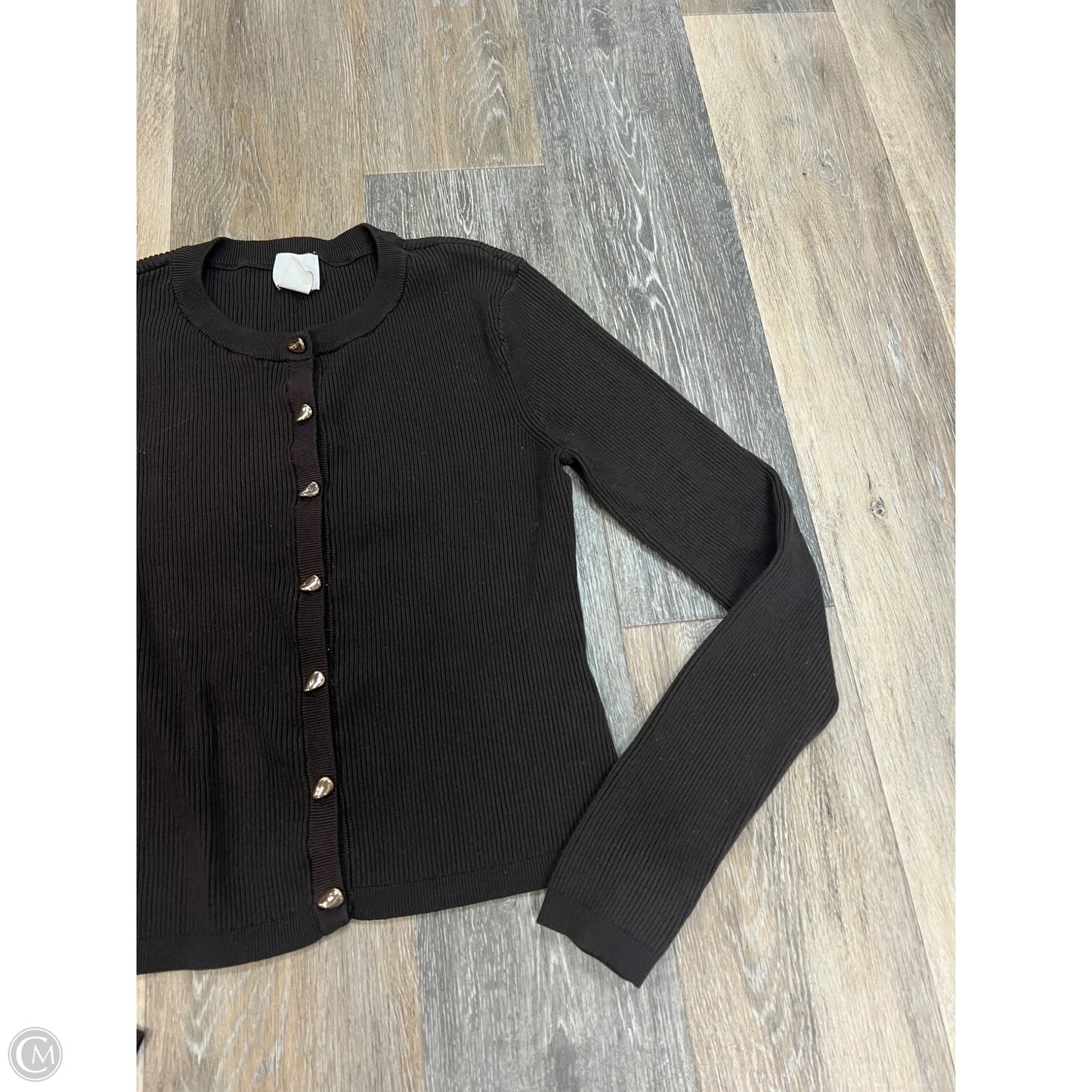Blouse Long Sleeve By H&m In Brown, Size: M