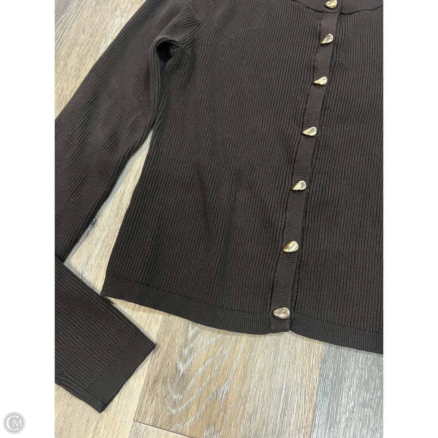 Blouse Long Sleeve By H&m In Brown, Size: M