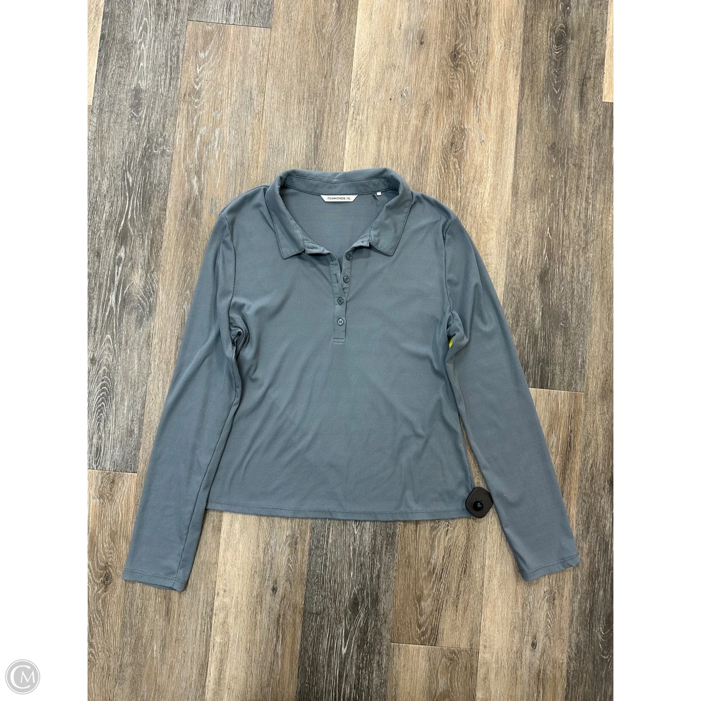 Top Long Sleeve By 7Diamonds In Blue, Size: Xl