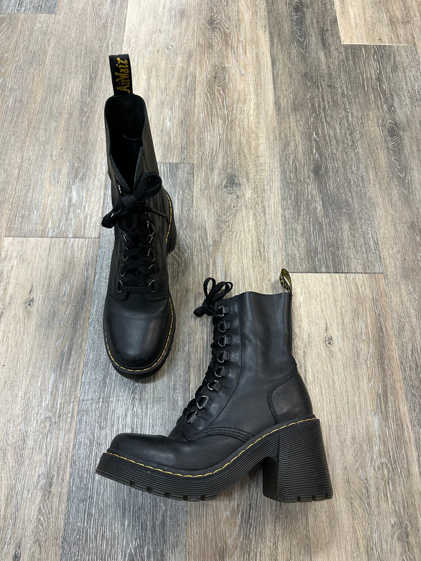 Boots Ankle Heels By Dr Martens In Black, Size: 9