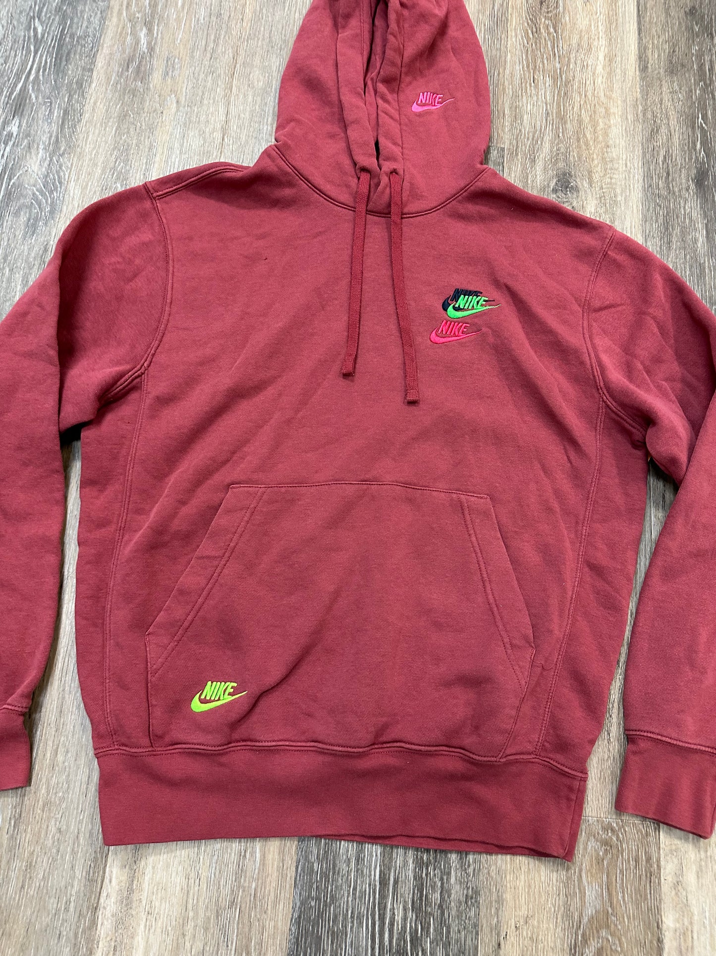 Sweatshirt Hoodie By Nike In Red, Size: S