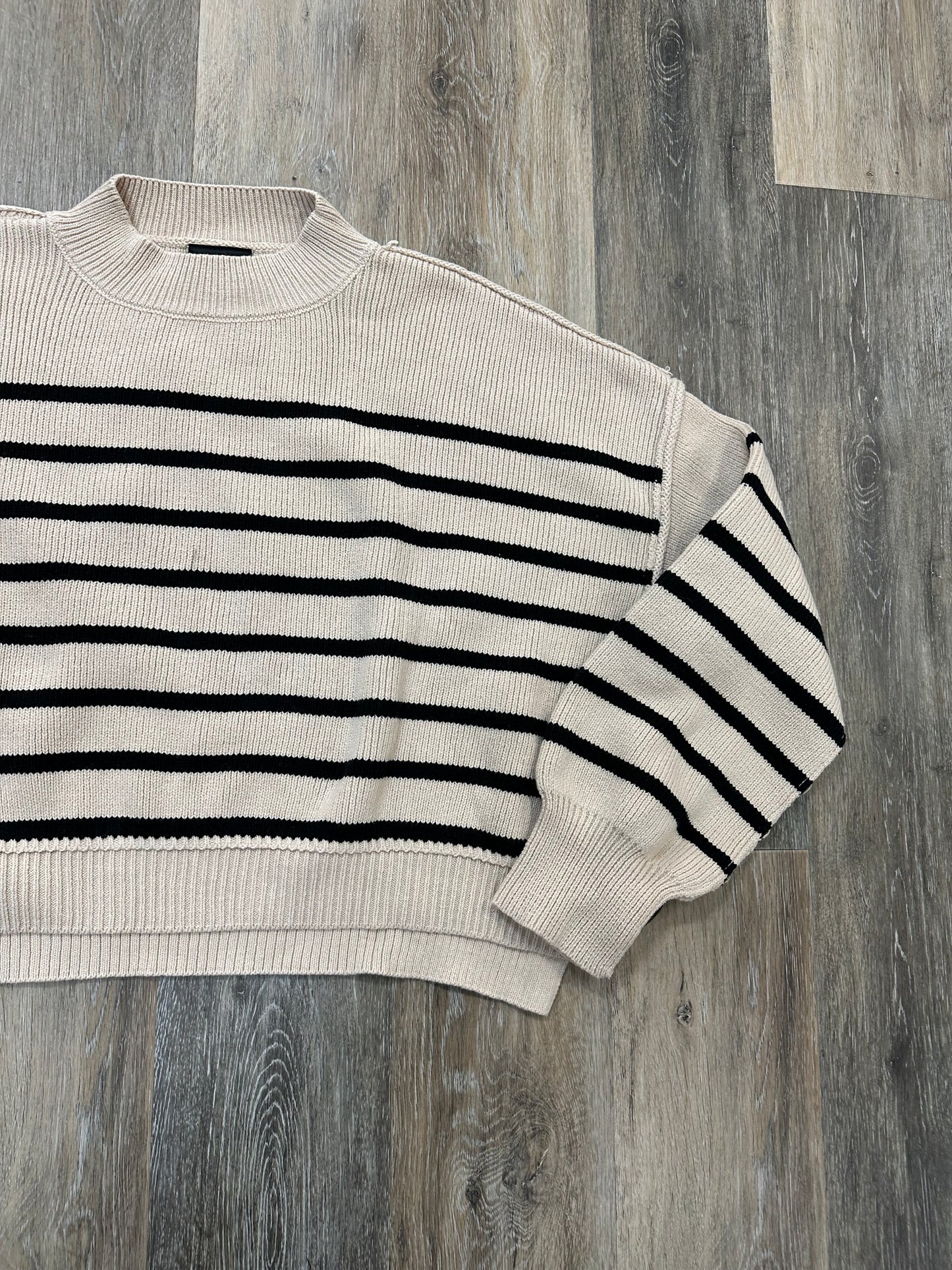 Sweater By Miou Muse In Striped Pattern, Size: L