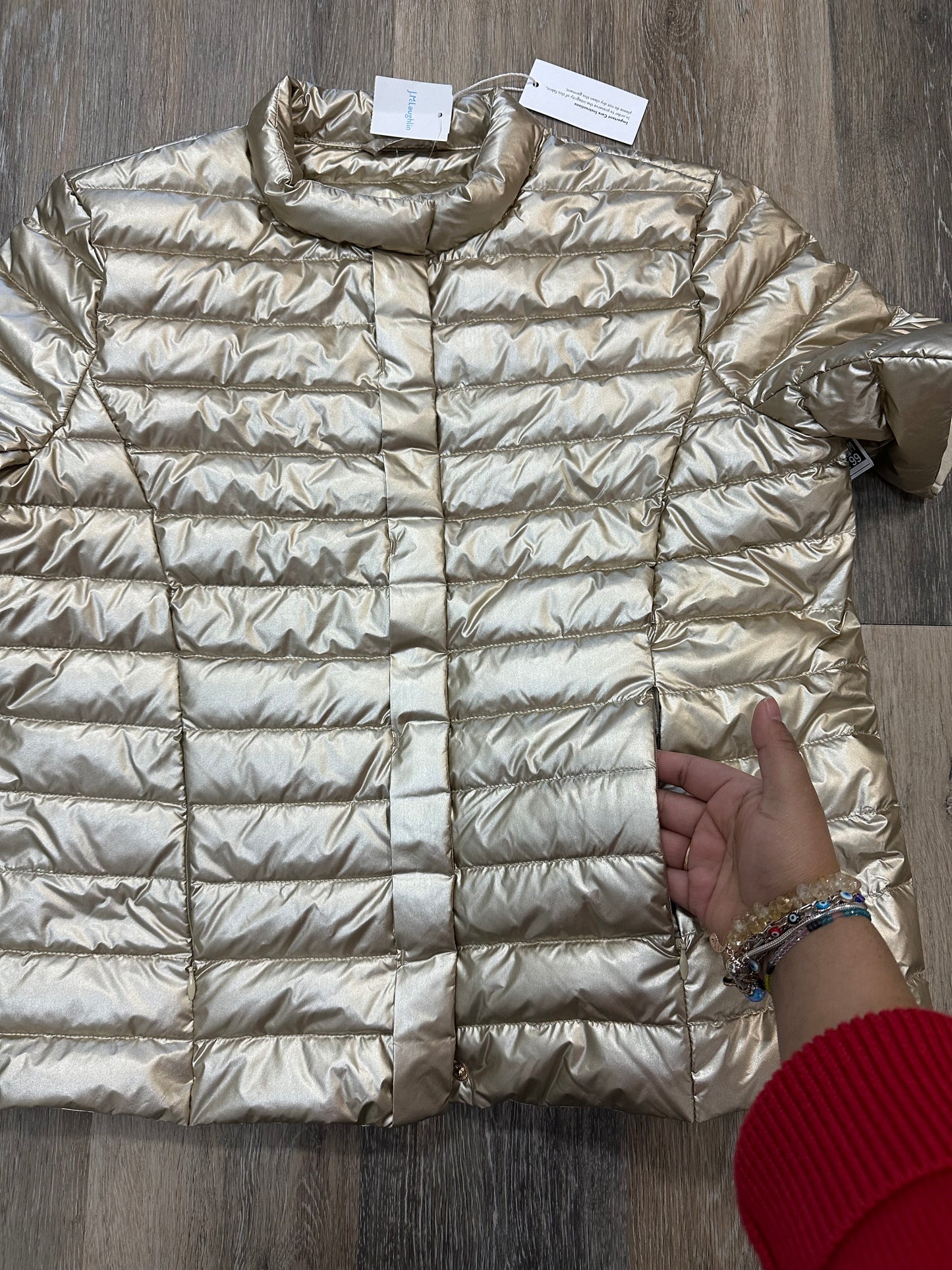 Vest Puffer & Quilted By J Mclaughlin In Gold, Size: M