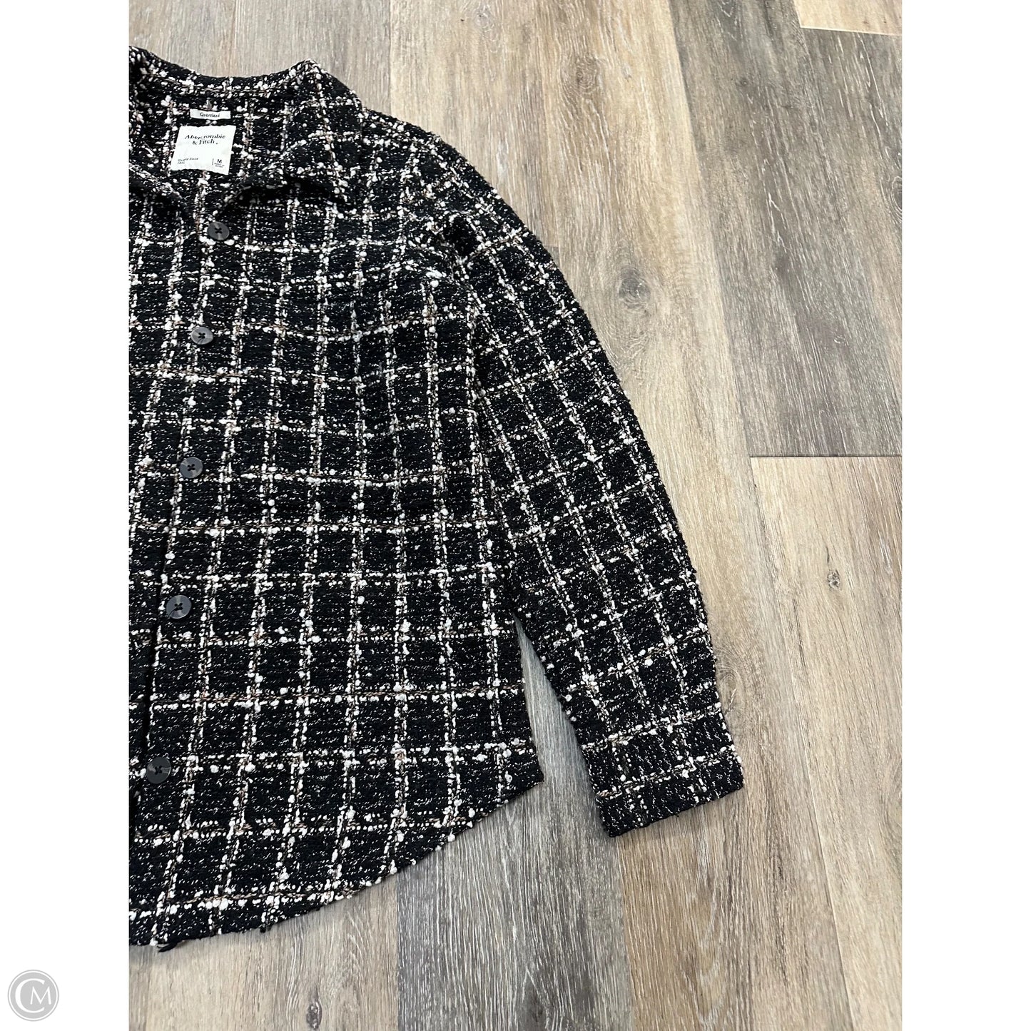 Jacket Shirt By Abercrombie And Fitch In Black, Size: M