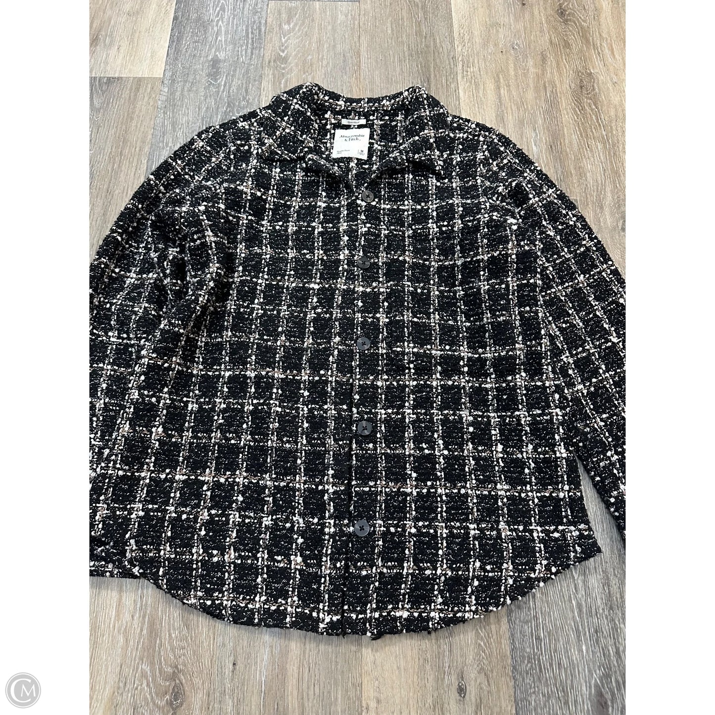 Jacket Shirt By Abercrombie And Fitch In Black, Size: M
