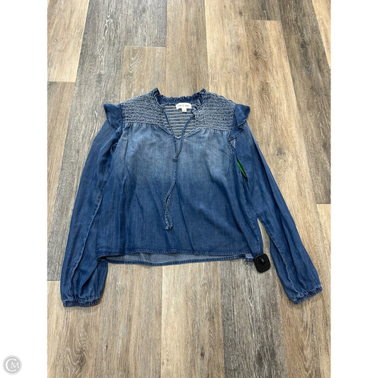 Blouse Long Sleeve By Cloth & Stone In Blue, Size: Xs