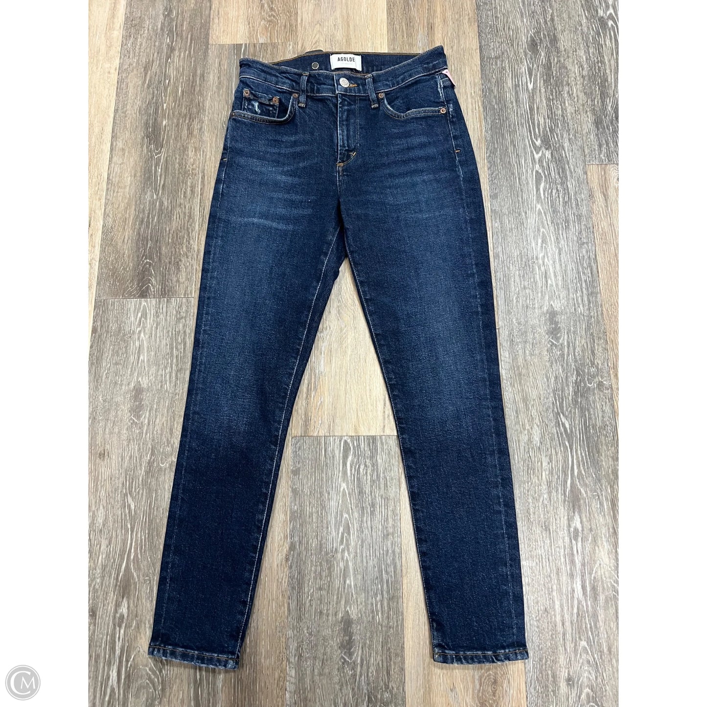 Jeans Skinny By Agolde In Blue Denim, Size: 0/24