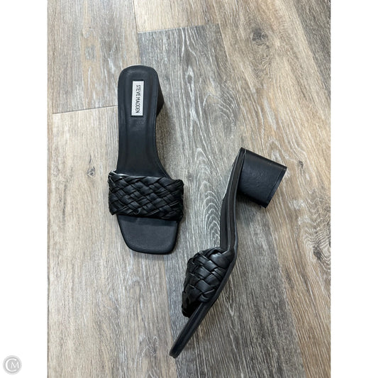 Sandals Heels Block By Steve Madden In Black, Size: 10
