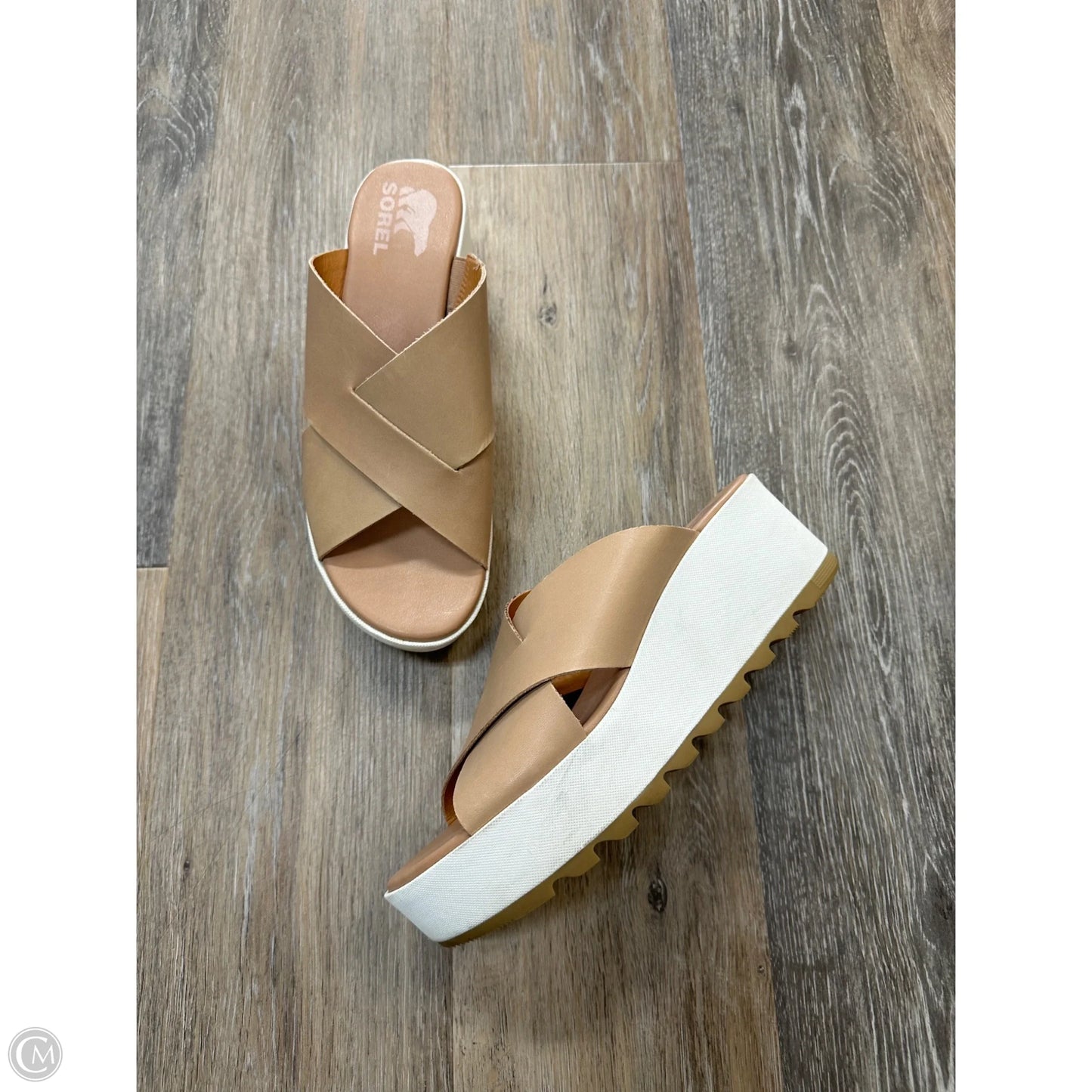 Sandals Flats By Sorel In Tan, Size: 9