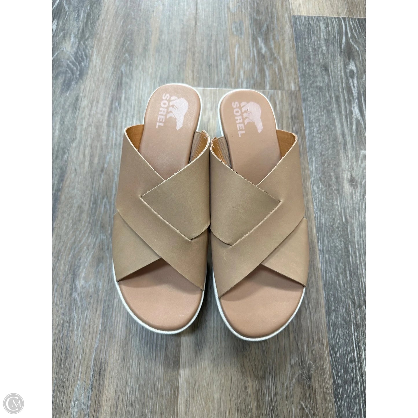 Sandals Flats By Sorel In Tan, Size: 9